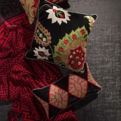 Sale MacKenzie-Childs Zig Zag Throw - Black & Red